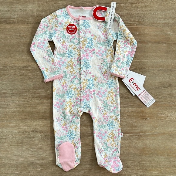 Magnetic Me Other - E=MC2 by Magnetic Me Baby Girl Cotton Footie Sleeper 0-3 3-6 6-9 months